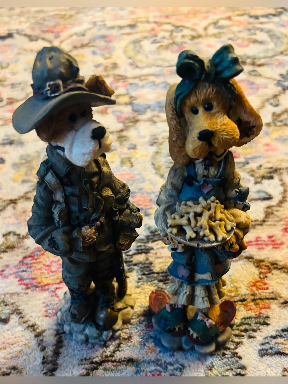 Vintage Boyds Bears Folkstone Dog Duo - Betty Cocker #2870 & Alvin T. MacBarker